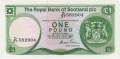 Royal Bank Of Scotland Plc 1 And 5 Pounds 1 Pound,  1. 5.1986